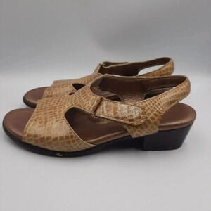 Women's SAS Tan Leather Faux Alligator‎ Comfort